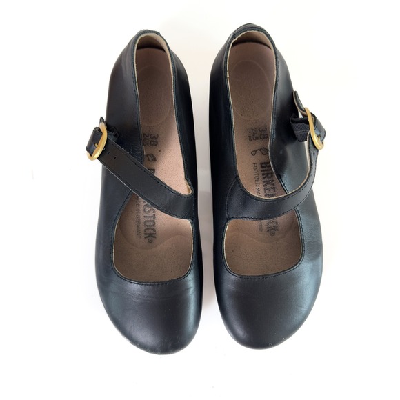 Birkenstock Shoes - Early 00's Birkenstock Black Leather Mary Jane Flats - size 7-7.5